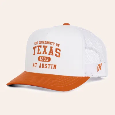 Hooey Collegiate Collection White & Orange Ut University Curved Bill Mesh Cap