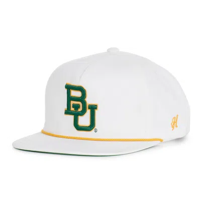 Hooey Collegiate Collection White Baylor Logo & Rope Flat Bill Cap