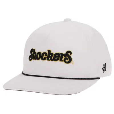 Hooey Collegiate Collection White Wsu Shockers Flat Bill Cap