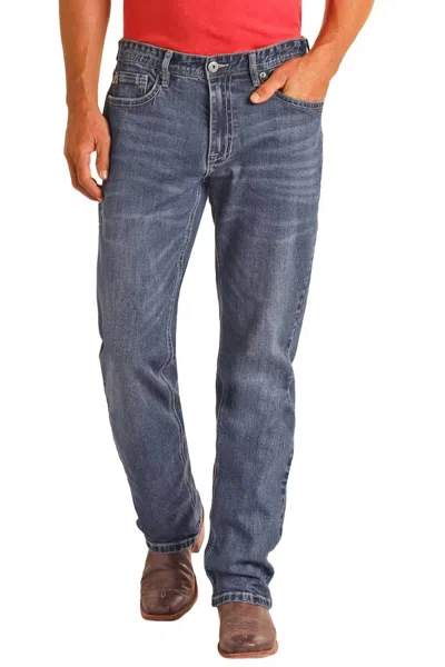Hooey Double Barrel Relaxed Stackable Jean In Med Blue