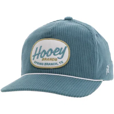 Hooey Local Corduroy Hat In Teal W/ White, Teal, Tan Patch In Multi