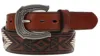 Hooey Men's Aztec Choctawb Leather Belt In Brown/ivory In Multi