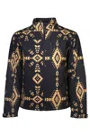 Hooey Men's Aztec Softshel Jacket In Black/tan In Black