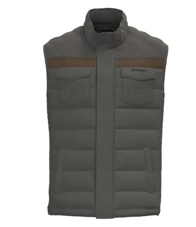 Hooey Men's Banff Puffer Vest In Steel Grey In Gray