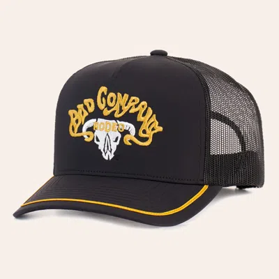 Hooey Men's Black Embroidered Bad Company Logo Curved Bill Cap