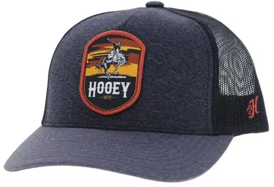 Hooey Men's Cheyenne Patch Logo 5-panel Mid-profile Cap In Charcoal/black In Blue