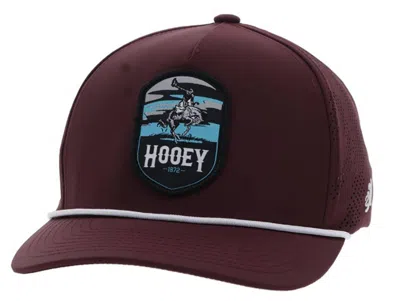 Hooey Men's Cheyenne Patch Rope Trucker Cap In Maroon In Brown
