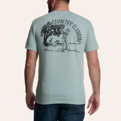 Hooey Men's Cloud Blue Cowboy Golf Country Clubbin' Graphic T-shirt In White
