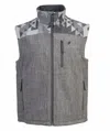 Hooey Men's Colorblock Softshell Aztec Vest In Grey/aztec In Multi