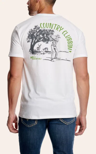 Hooey Men's Country Clubbin' White T-shirt