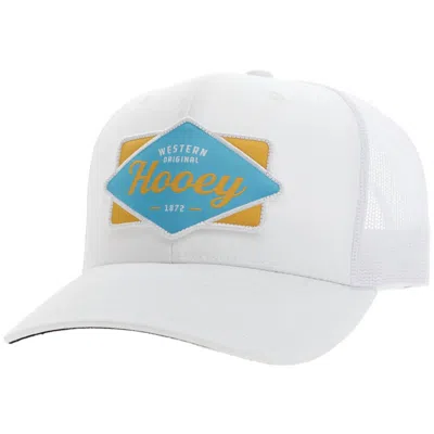 Hooey Men's Diamond Hat In White W/ Blue & Yellow Patch In Multi