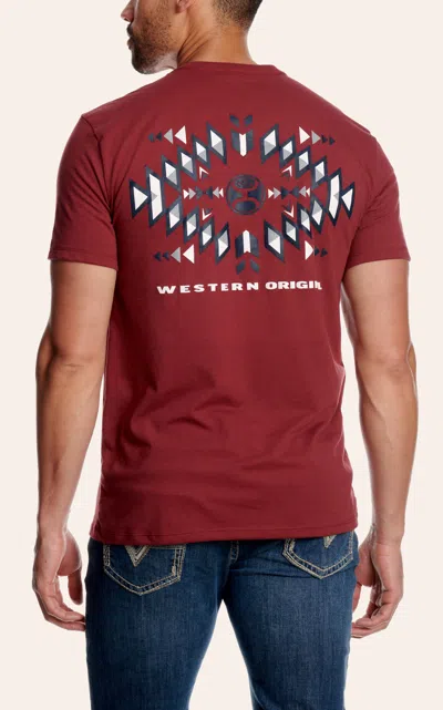 Hooey Men's El Dorado Burgundy Graphic T-shirt