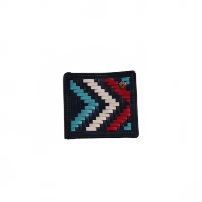 Hooey Men's Hawk Aztec Inlay Bi-fold Wallet In Black In Brown