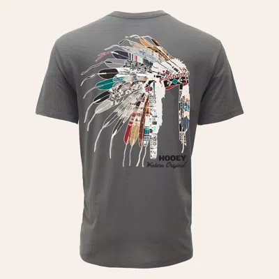 Hooey Men's Heritage Dark Gray Headdress Graphic T-shirt