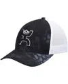 Hooey Men's  Black, White Bass Trucker Snapback Hat In Black,white