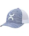 Hooey Men's  Heather Powder Blue, White Sterling Trucker Snapback Hat In Heathered Powder Blue,white