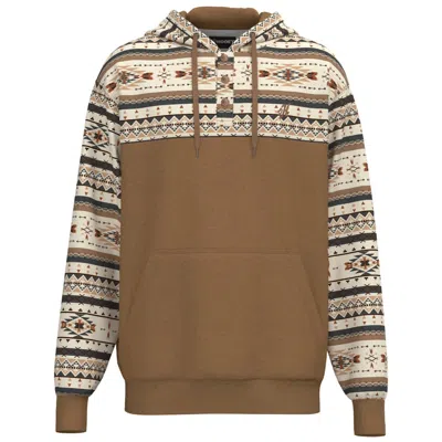 Hooey Men's Jimmy Aztec Hoodie In Brown/multi