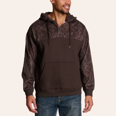 Hooey Men's Jimmy Brown Aztec Print Hoodie In Multi