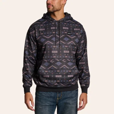 Hooey Men's Legendary Black Aztec Print Hoodie