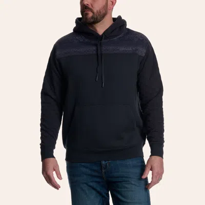 Hooey Men's Legendary Charcoal Aztec Print Quilted Hoodie In Black