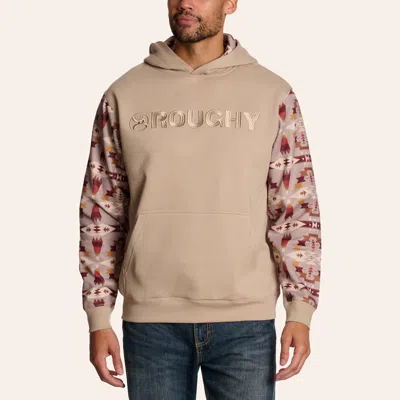 Hooey Men's Legendary Tan Aztec Print Polar Fleece Hoodie In Brown