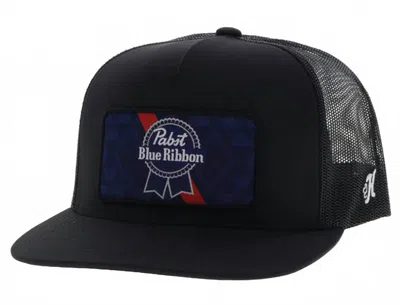 Hooey Men's Pabst Ribbon 5-panel Adjustable Snapback Cap In Black