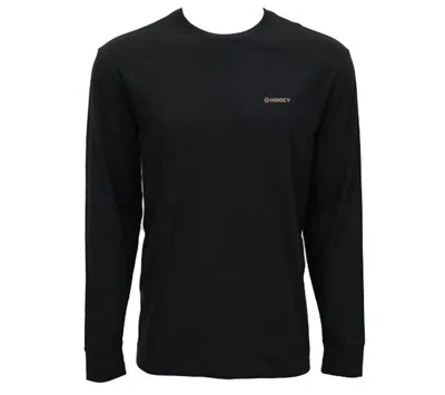 Hooey Men's Rank Rodeo Long Sleeve Crew Neck Top In Black