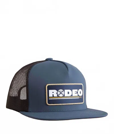 Hooey Men's Rodeo Snapback In Navy/black In Pink