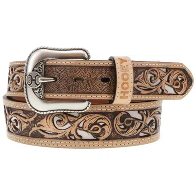 Hooey Men's Top Notch Hand Tooled Belt In Brown