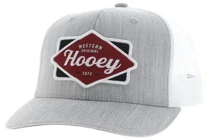 Hooey Mid Patch Adjustable Snapback Cap In Grey/white In Silver