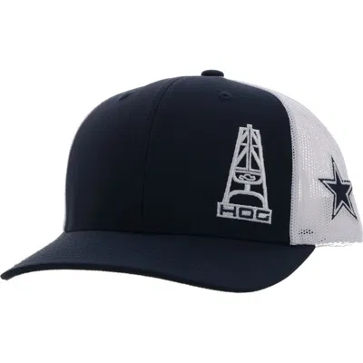 Hooey Navy Dallas Cowboys Hog Trucker Snapback Hat In Blue