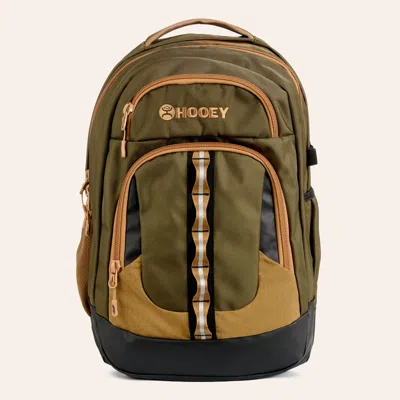 Hooey Ox Green & Tan Camo Accent Print Backpack In Brown