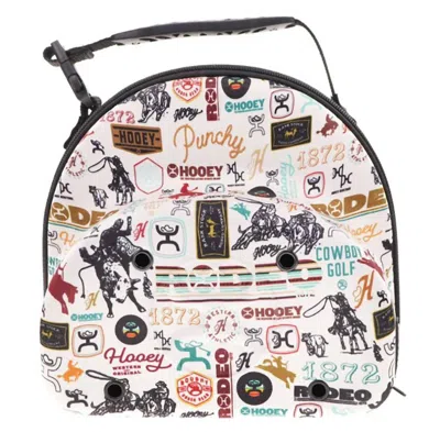 Hooey Rodeo Pattern Cap Carrier In Cream/black In Multi