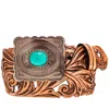 Hooey Rogue Ladies Belt In Tan W/ Filigree Cutouts In Multi