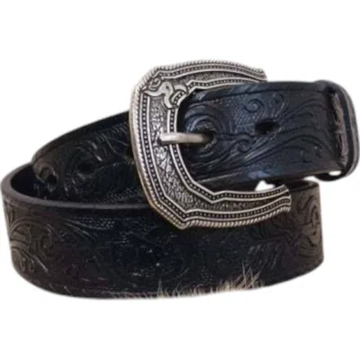 Hooey Roughy Arrow & Filigree Embossed Belt In Brown