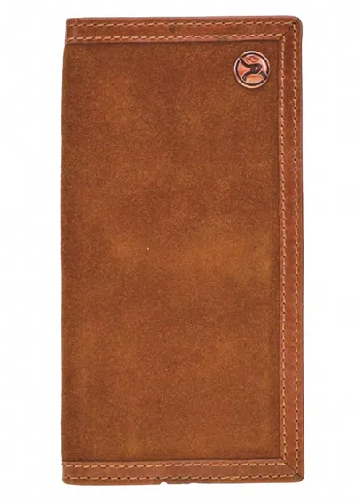 Hooey Roughy Leather Rodeo Wallet In Tan/brown In Pink