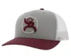 Hooey Roughy Strap Six Panel Snapback Cap In Grey/white In Gray