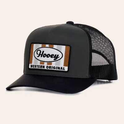Hooey Sudan Charcoal & Black Curved Bill Patch Cap In Gray