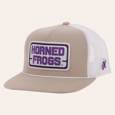Hooey Tan & White Tcu Horned Frogs Collegiate Patch Cap In Brown