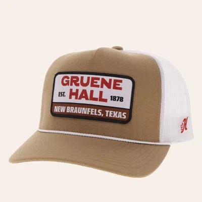 Hooey Tan Gruene Hall Patch Curved Bill Rope Trucker Cap In Brown