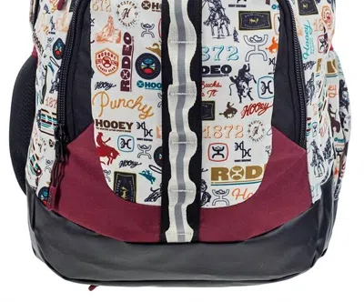 Hooey Unisex - Patented Hat Strap Backpack In Cream & Tan With Rodeo Pattern