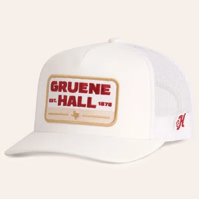 Hooey White Gruene Hall Patch 5 Panel Semi Curved Bill Cap