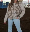 Hooey Women's Aztec Sherpa Vest In Cream/tan In Neutral