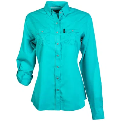 Hooey Women's Snap Shirt In Curaco Blue
