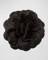 Hook + Albert Hook And Albert Large Lapel Flower In Black