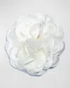 Hook + Albert Hook And Albert Large Lapel Flower In Ivory