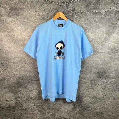 Pre-owned Hook Ups X Vintage Blind Skateboards Vintage Embroidered Logo T-shirt In Blue