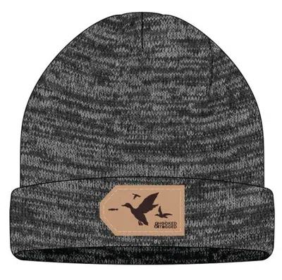 Hooked And Tagged Men's  Duck Beanie In Black