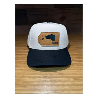 Hooked And Tagged Men's  Largemouth Bass Adjustable Hat In Black