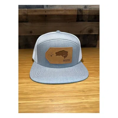 Hooked And Tagged Men's  Largemouth Bass Adjustable Hat In Gray
